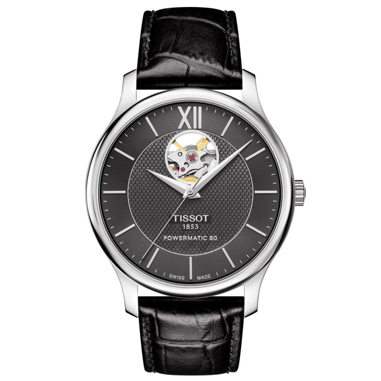Tissot Tradition Powermatic 80 Open Heart, miesten rannekello - Tissot - Laatukoru