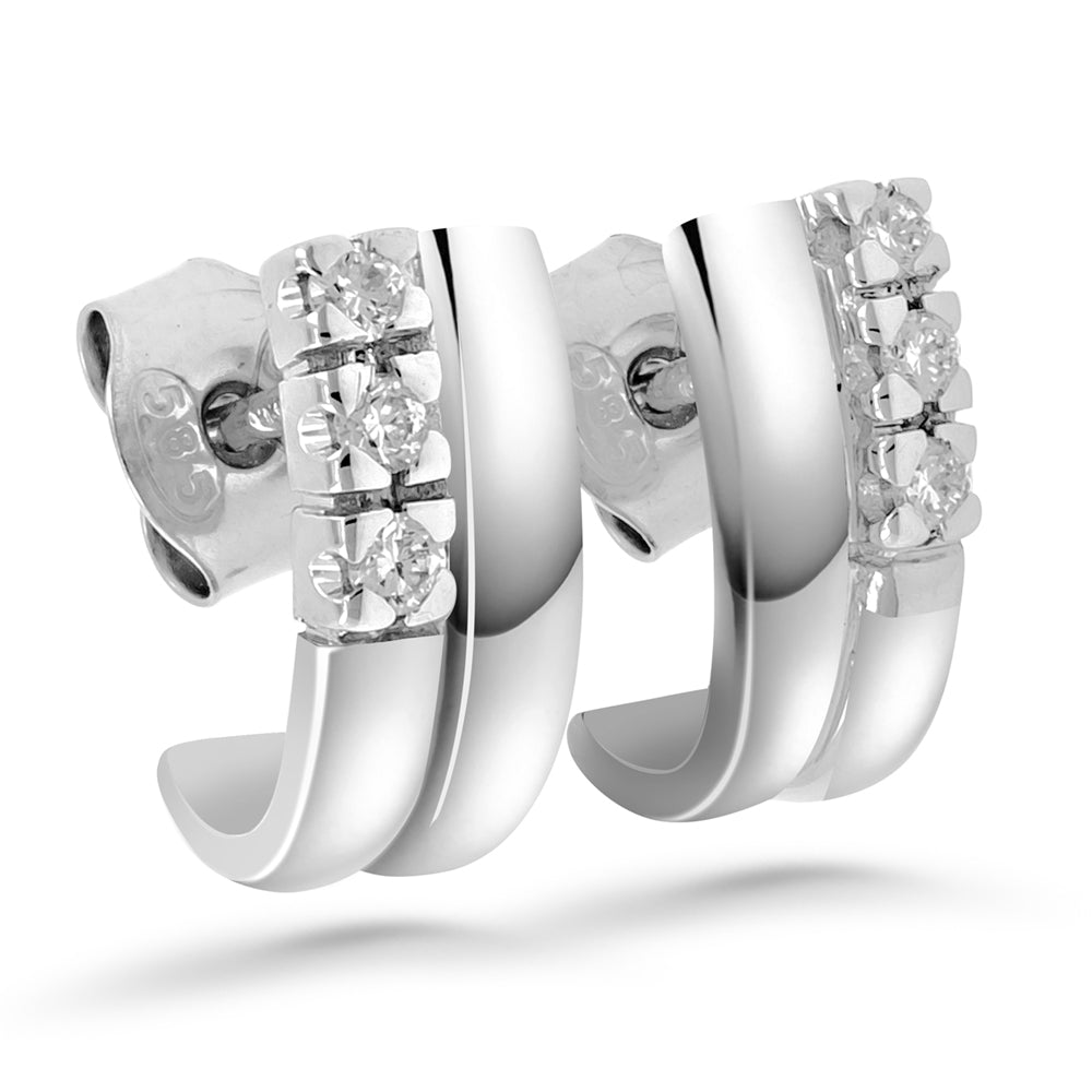 Silván timanttikorvakorut 0,12ct, 14K valkokultaa, Silván timanttikorut - Silván - Laatukoru