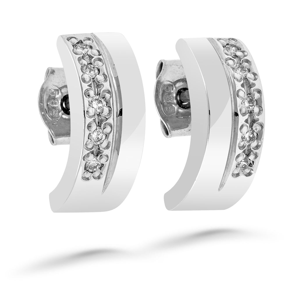 Silván timanttikorvakorut 0,10ct, 14K valkokultaa, Silván timanttikorut - Silván - Laatukoru