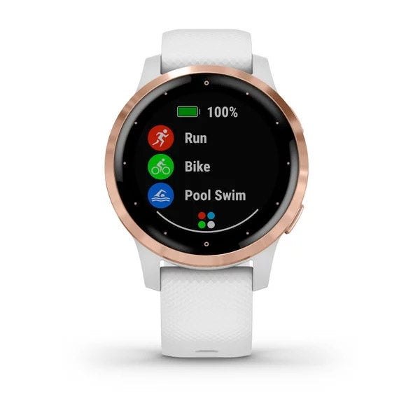 Garmin Vivoactive 4S valkoinen ja ruusukulta 40 mm, monilajiälykello 010-02172-22 - Garmin - Laatukoru