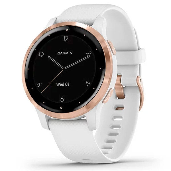 Garmin Vivoactive 4S valkoinen ja ruusukulta 40 mm, monilajiälykello 010-02172-22 - Garmin - Laatukoru