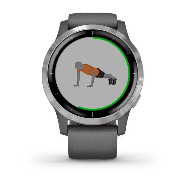Garmin Vivoactive 4 harmaa ja hopea 45 mm, monilajiälykello 010-02174-02 - Garmin - Laatukoru