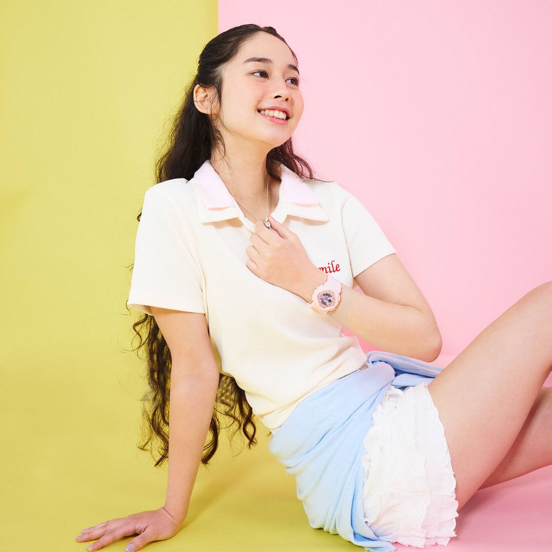 Casio Baby-G BA-110AH-4AER anadigi-rannekello, vaaleanpunainen