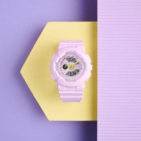 Casio Baby-G BA-110AH-6AER rannekello, vaaleanvioletti ranneke ja kuori