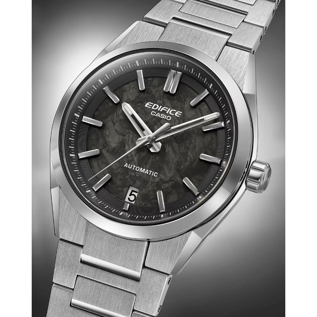 Casio Edifice Automatic EFK-100CD-1AER miesten rannekello mustalla kellotaululla