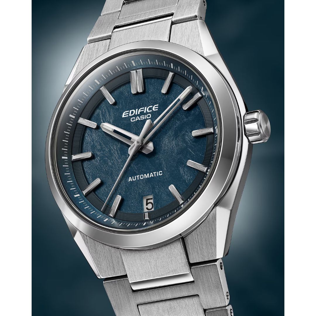 Casio Edifice Automatic EFK-100D-2AER miesten rannekello tummansinisellä kellotaululla