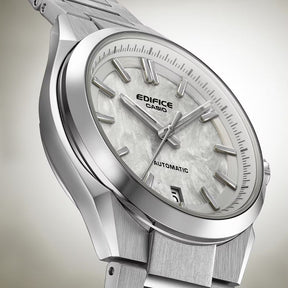 Casio Edifice Automatic EFK-100D-7AER miesten rannekello hopealla kellotaululla
