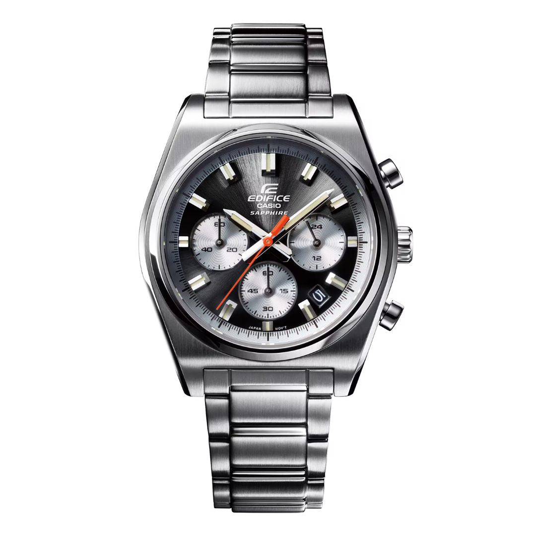 Casio Edifice Chronograph EFB-730D-1AVUEF rannekello, musta kellotaulu