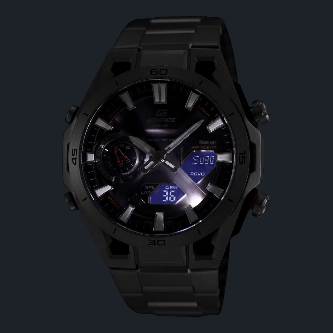 Casio Edifice Sospensione ECB-2300D-1AEF anadigi-rannekello LED-valolla