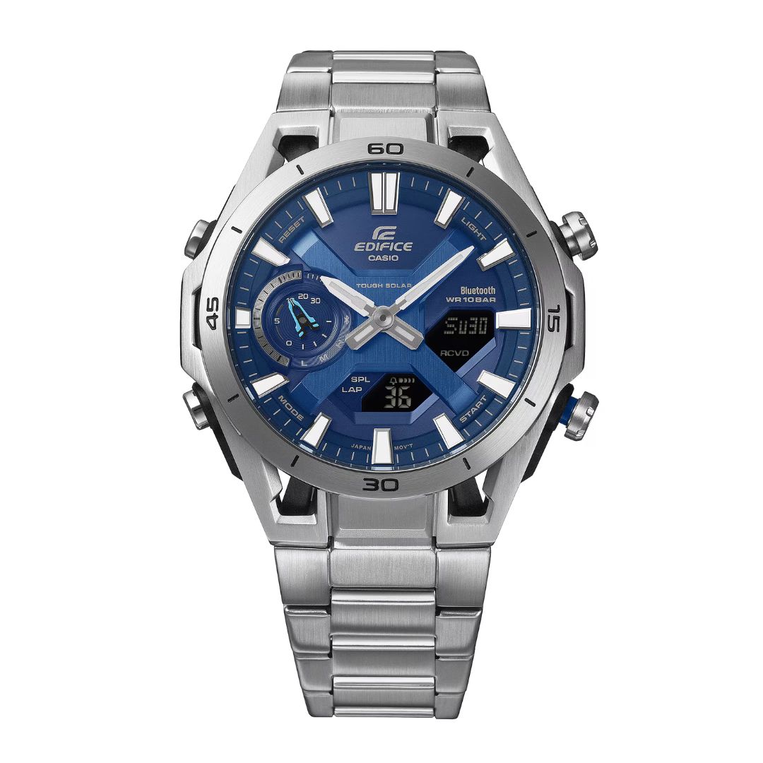 Casio Edifice Sospensione ECB-2300D-2AEF anadigi-rannekello sinisellä kellotaululla