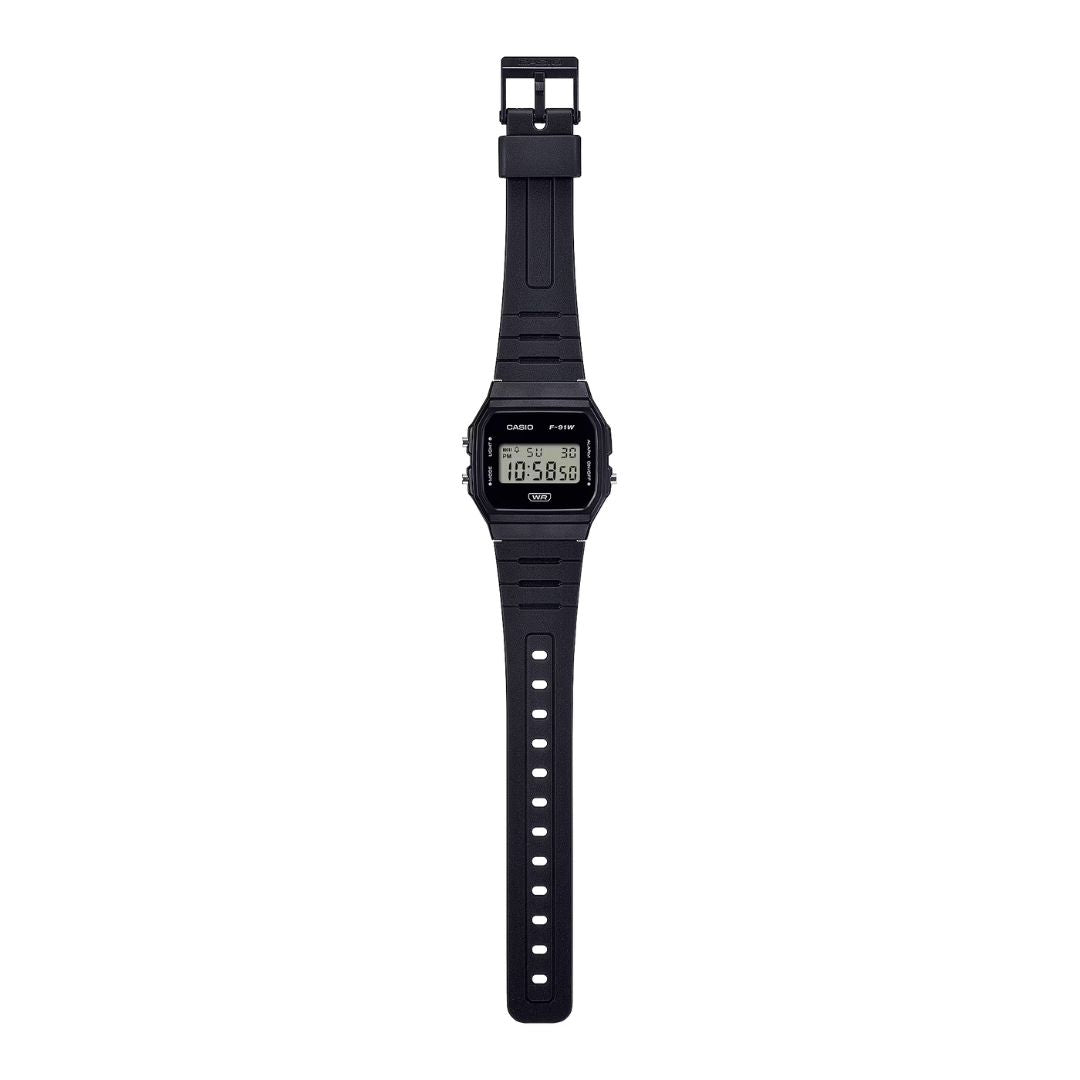 Casio F-91WB-1AEF rannekello mustalla rakenteella