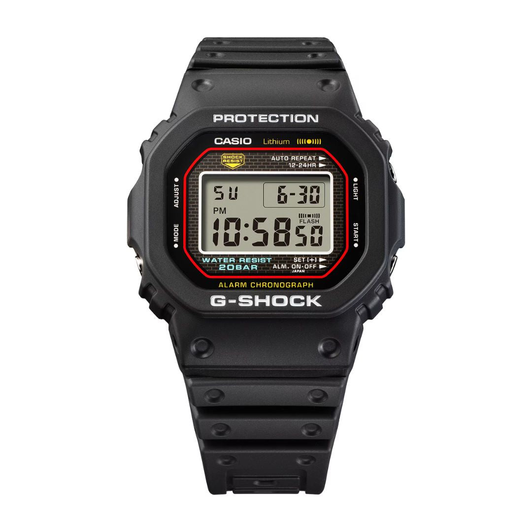 Casio G-Shock DW-5000R-1AER rannekello, musta ranneke ja kuori
