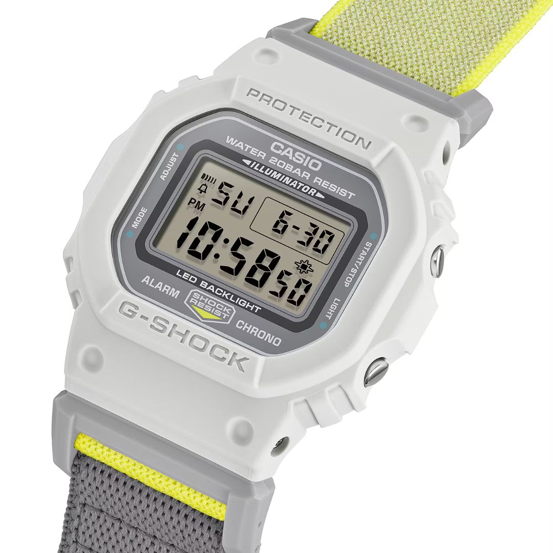 Casio G-Shock DW-5600MNC-7A8ER rannekello kangasrannekkeella