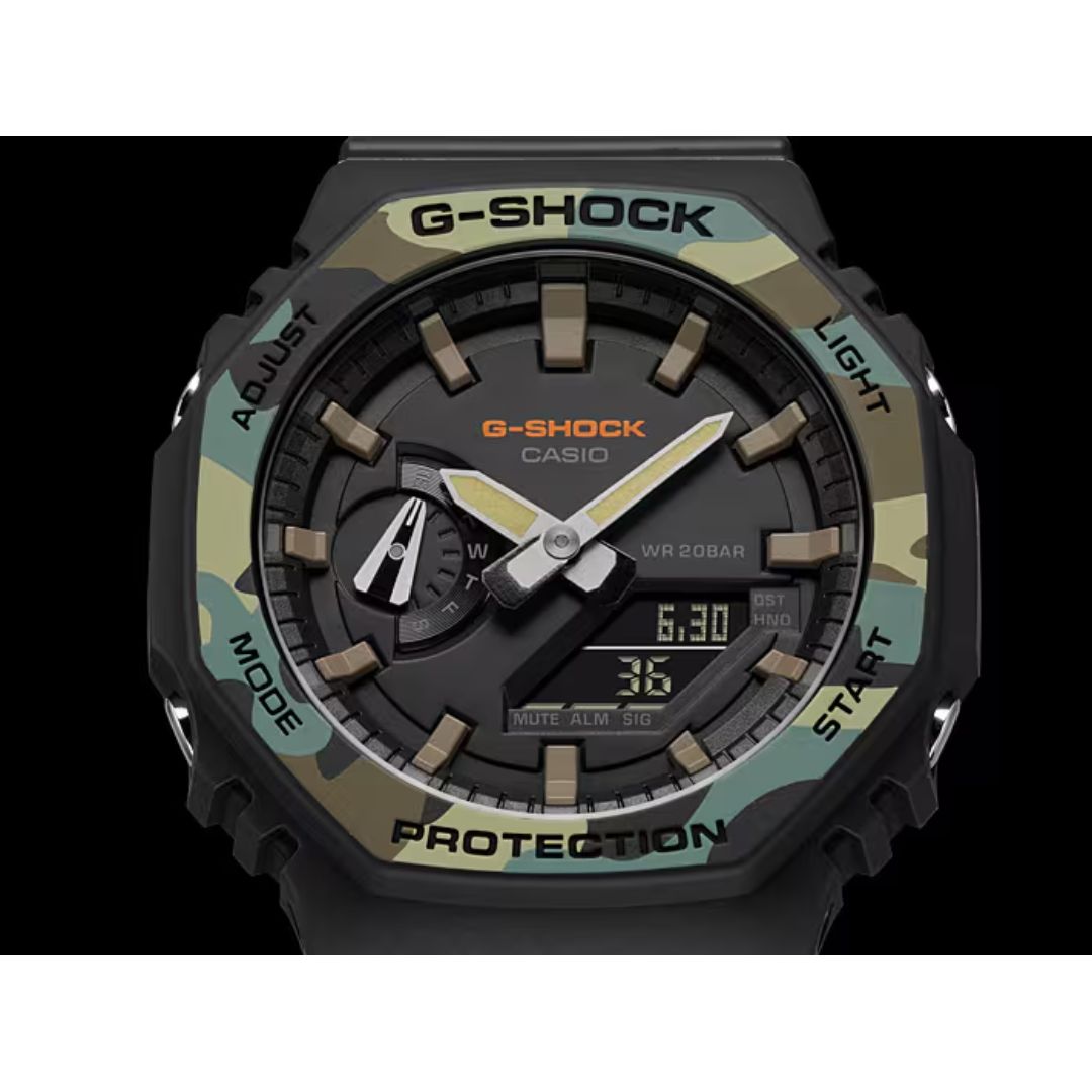 Casio G-Shock GA-2100SU-1AER musta anadigi-rannekello