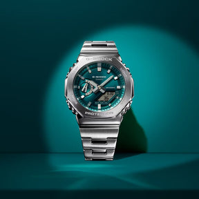 Casio G-Shock GM-2110D-3A1ER rannekello, tumma turkoosi kellotaulu