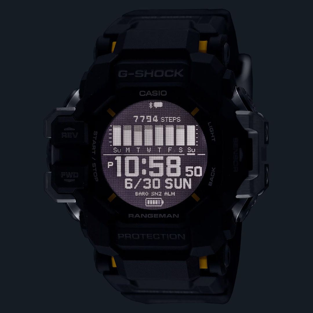 Casio G-Shock rannekello GPR-H1000-1ER LED-valolla
