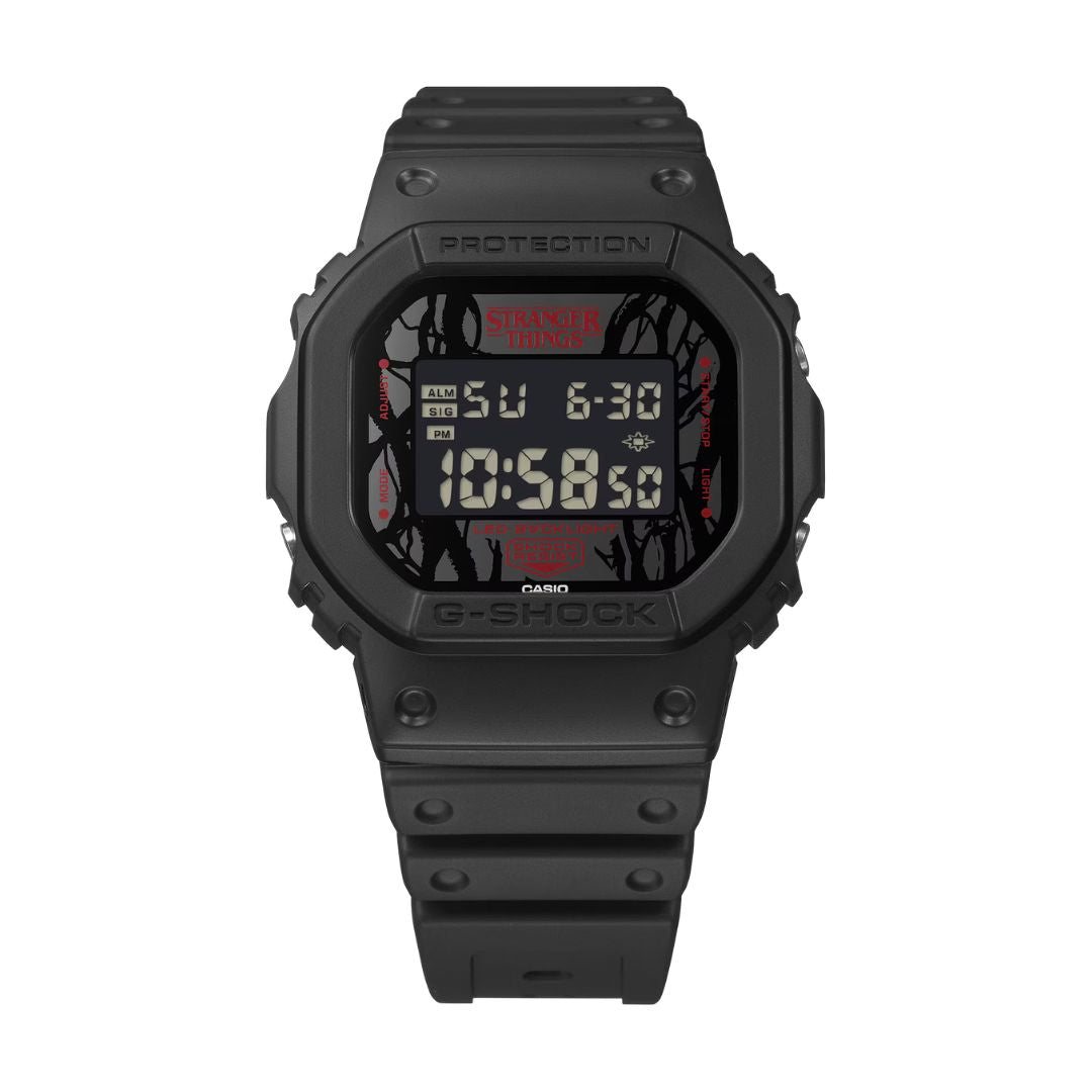 Casio G-Shock x Stranger Things DW-5600STT-1ER digitaalirannekello, musta