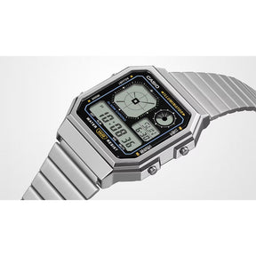 Casio Vintage A130WE-1AEF rannekello, digitaalinen näyttö maailmanaikatoiminnolla