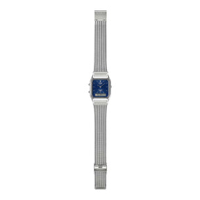 Casio Vintage AQ-230EM-2AEF rannekello hopeanvärisellä rannekkeella