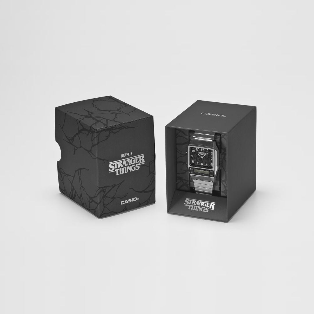 Casio Vintage AQ-800EST-1AER Stranger Things rannekello, tuotepakkaus