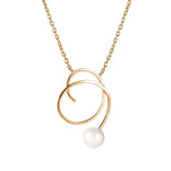 Efva Attling Little Curly Pearly kaulakoru, keltakulta ja makeanvedenhelmi