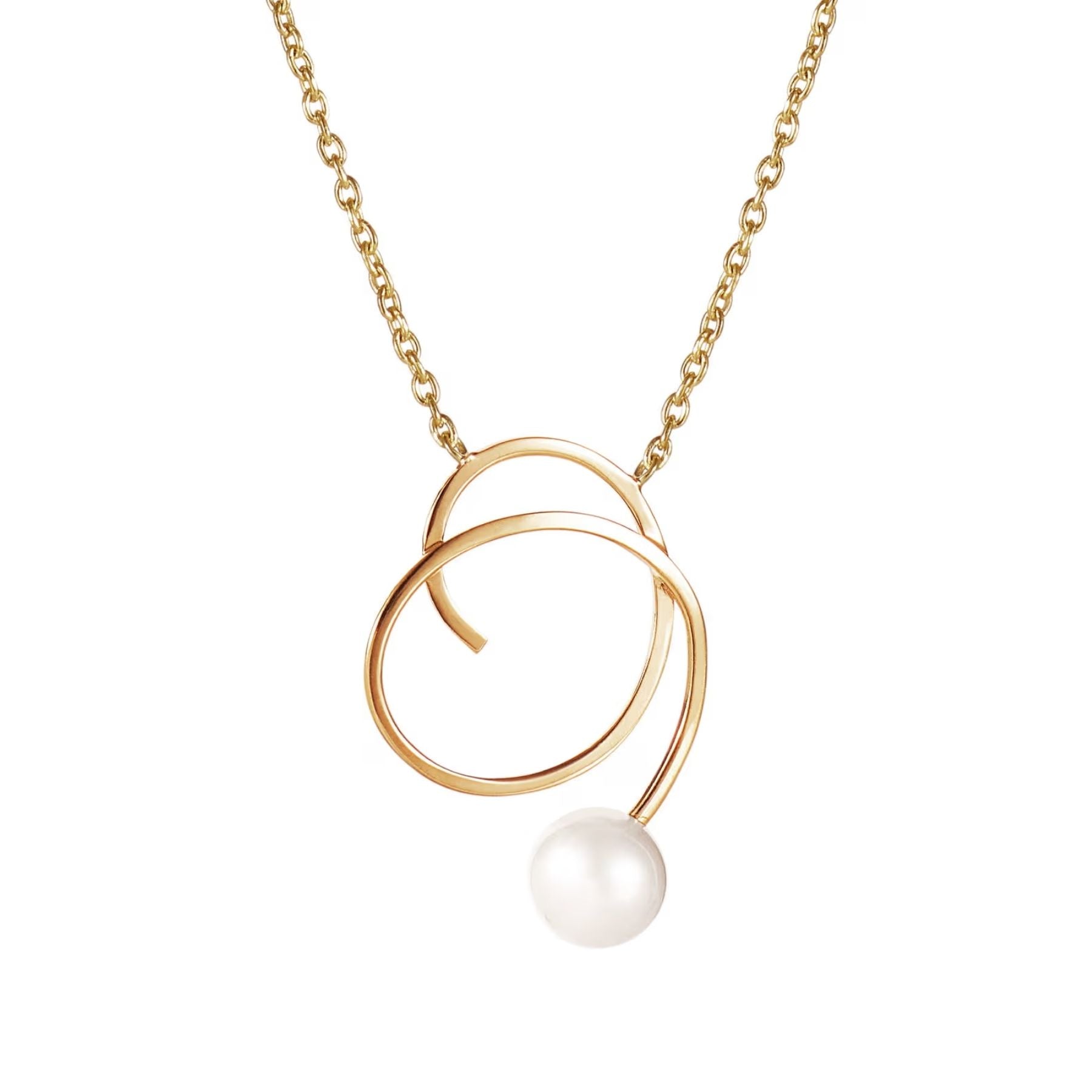 Efva Attling Little Curly Pearly kaulakoru, keltakulta ja makeanvedenhelmi