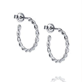 Efva Attling Little Wrapped Hoops korvakorut, hopeaa