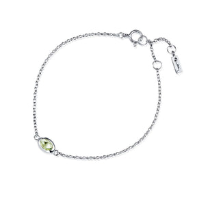 Efva Attling Love Bead rannekoru, hopeaa ja vihreä kvartsi