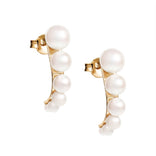 Efva Attling Strings of Pearls Hoops korvakorut, kullattua hopeaa