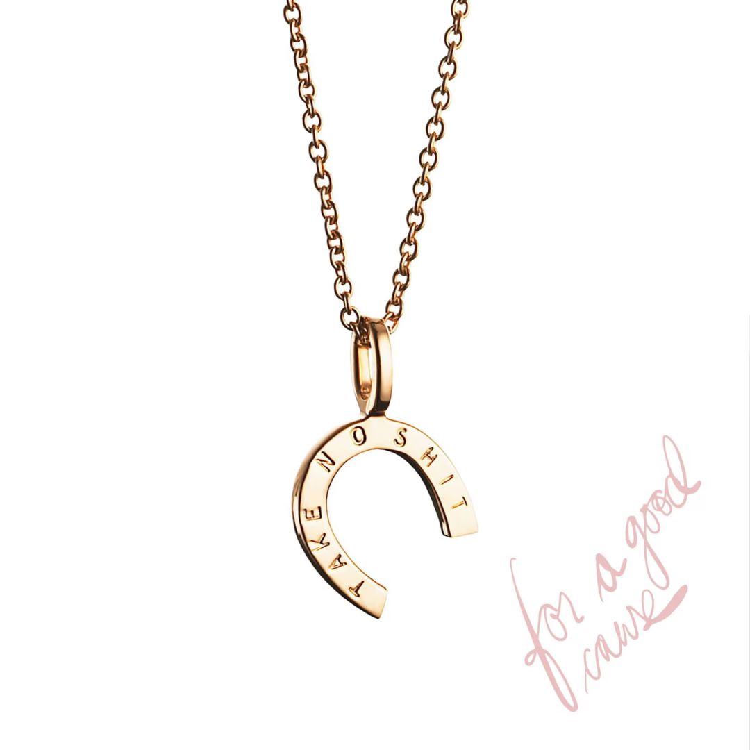 Efva Attling Take No Shit pendant, Yellow Gold