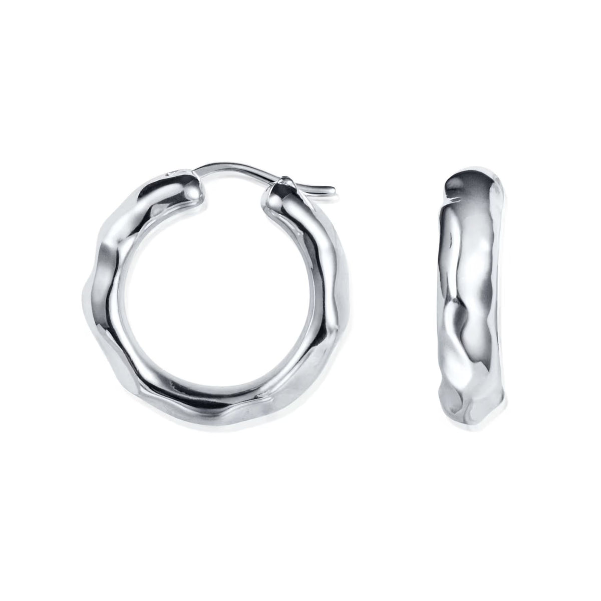 Efva Attling Vulcano Hoops korvakorut, hopeaa