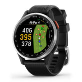 Garmin Approach S44, musta ja alumiinikehys, GPS-golfälykello 010-03009-00