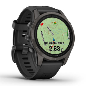 Garmin Epix Pro Gen 2 Sapphire, 42 mm, hiilenharmaa DLC-titaani ja musta ranneke, AMOLED GPS-älykello 010-02802-15