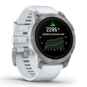 Garmin Epix Pro Gen 2 Sapphire, 47 mm, titaani ja luonnonvalkoinen ranneke, AMOLED GPS-älykello 010-02803-21