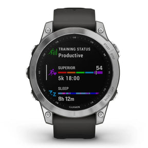 Garmin Fenix 7, hopea ja grafiitinharmaa ranneke 010-02540-01