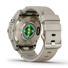 Garmin Fenix 7S Pro Sapphire Solar, kullansävy ja vaaleanharmaa ranneke, multisport-GPS-älykello 010-02776-30