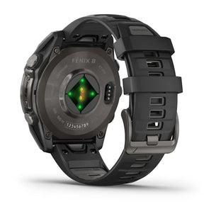 Garmin Fenix 8, 47 mm, Amoled Sapphire, hiilenharmaa titaani ja musta, älykello 010-02904-21