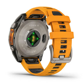 Garmin Fenix 8, 47 mm Amoled Sapphire, titaani ja oranssi, älykello 010-02904-11