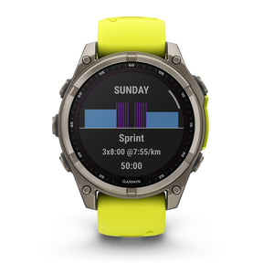 Garmin Fenix 8, 47mm Sapphire Solar, titaani ja vihreä, älykello 010-02906-21