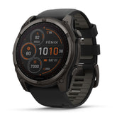 Garmin Fenix 8, 51mm Sapphire Solar, hiilenharmaa titaani ja musta, älykello 010-02907-11