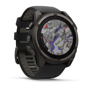 Garmin Fenix 8, 51mm Sapphire Solar, hiilenharmaa titaani ja musta, älykello 010-02907-11