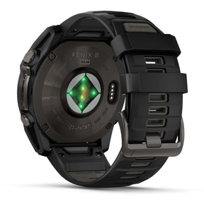 Garmin Fenix 8, 51mm Sapphire Solar, hiilenharmaa titaani ja musta, älykello 010-02907-11