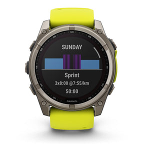 Garmin Fenix 8, 51mm Sapphire Solar, titaani ja vihreä, älykello 010-02907-21