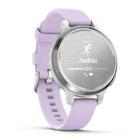 Garmin Lily 2 Active, hopea ja vaaleanvioletti silikonihihna, 010-02891-01