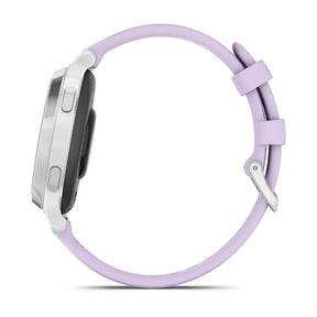 Garmin Lily 2 Active, hopea ja vaaleanvioletti silikonihihna, 010-02891-01