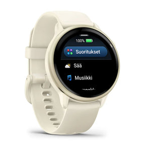Garmin Vivoactive 6, vaalea kulta ja luunvärinen, 42 mm, Amoled monilajiälykello 010-02985-01