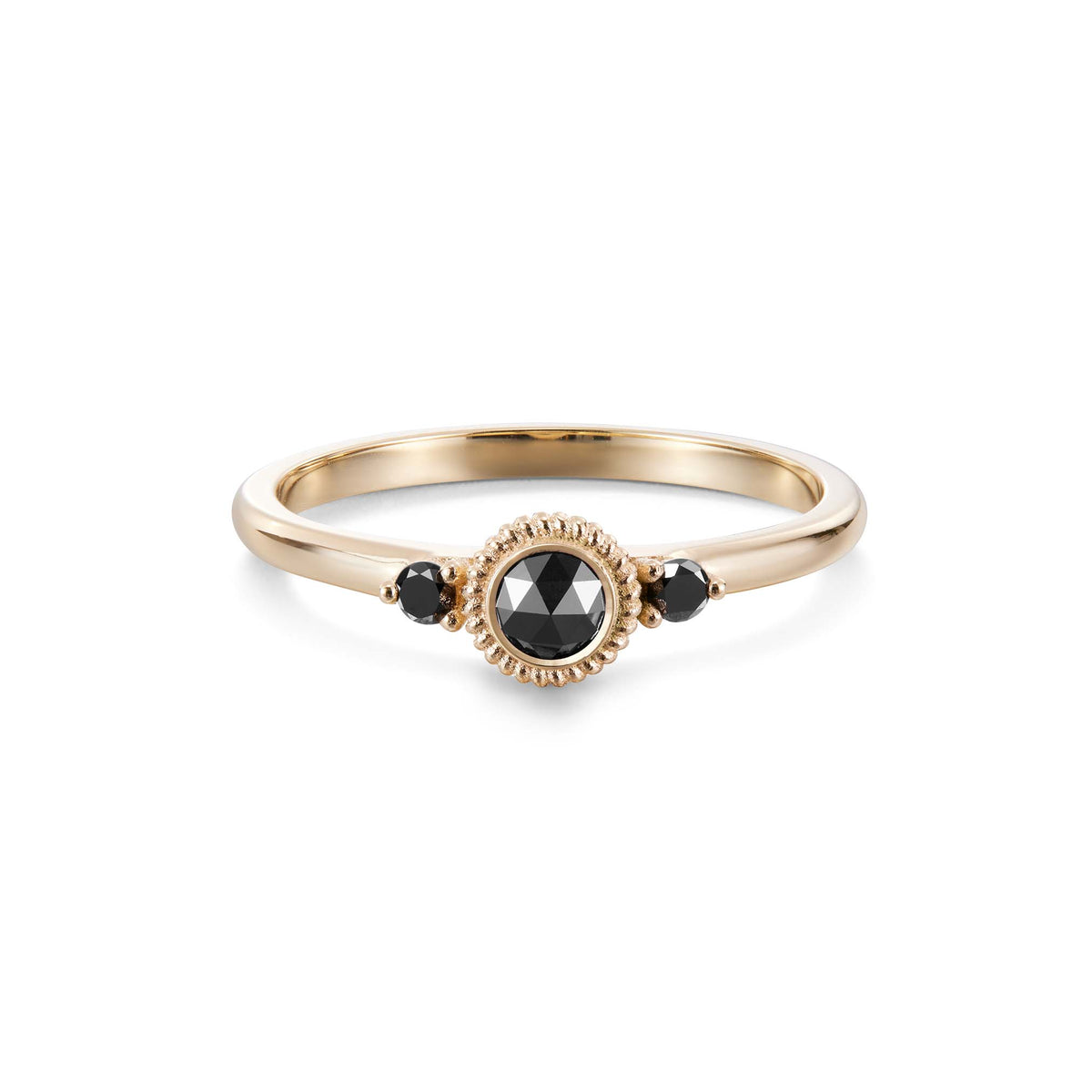 Kalevala Valittu sormus, 14K keltakultaa, mustat timantit 0,23ct, Kalevala Love, 141000003B