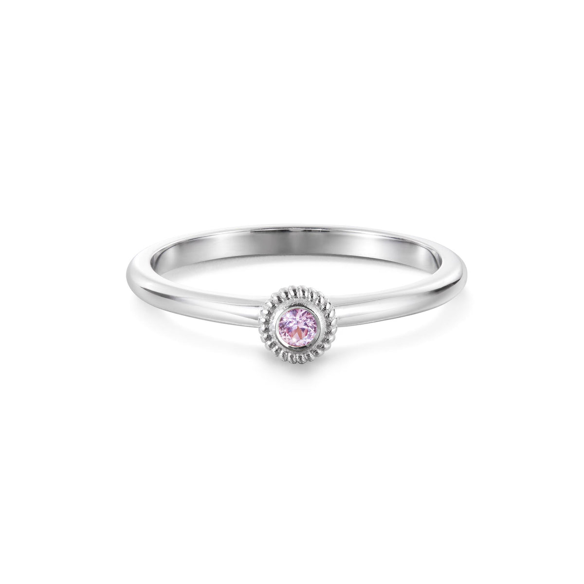 Kalevala Valittu sormus, 14K valkokultaa, pinkki safiiri, Kalevala Love, 541000001S