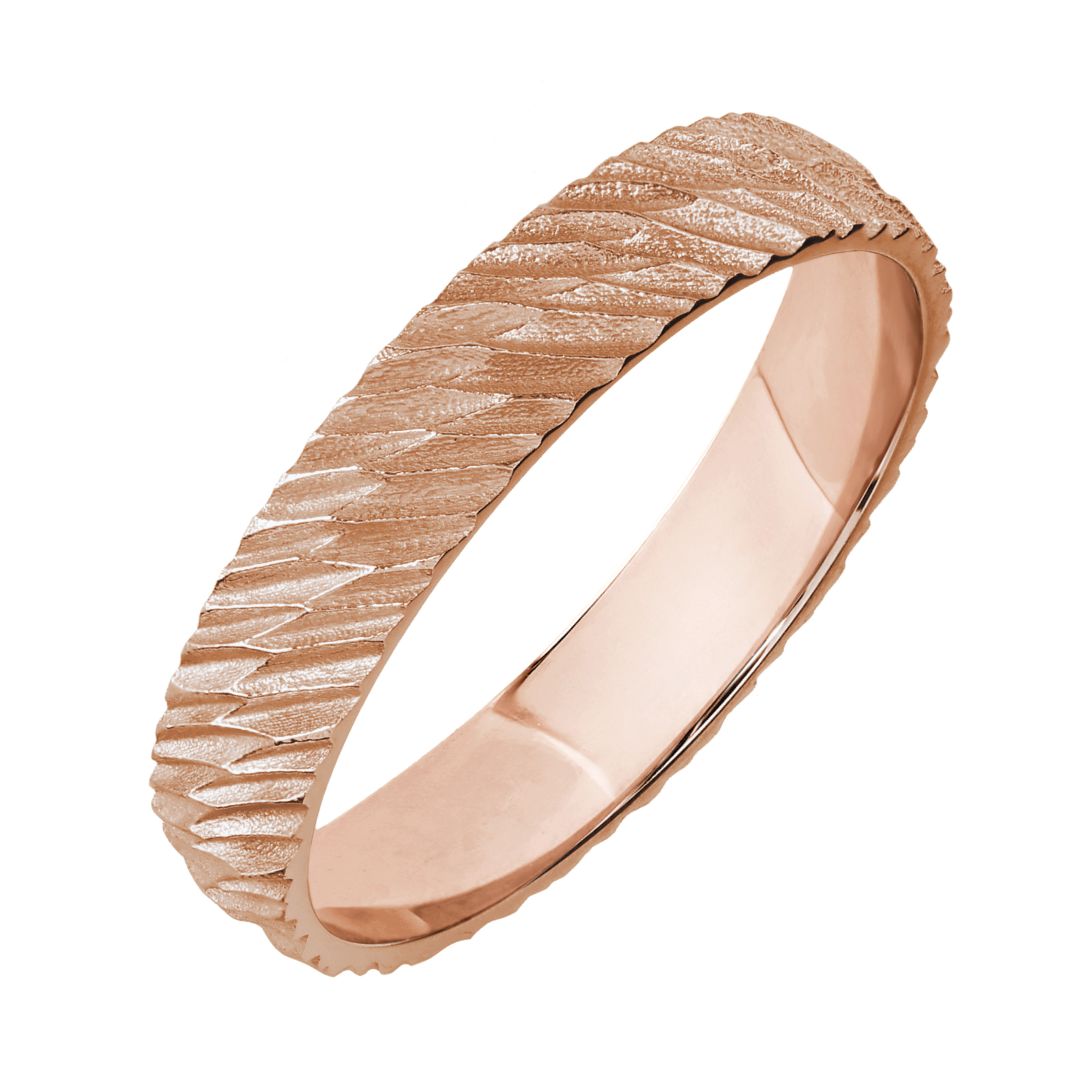 Kohinoor Rytmi Myrsky Engagement Ring, 4.2 mm, Rose Gold 003-640P