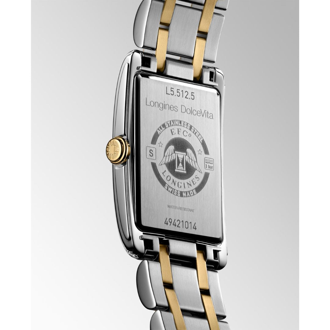 Longines DolceVita, keltakulta ja timantit, 23,3mm, rannekello L55125787